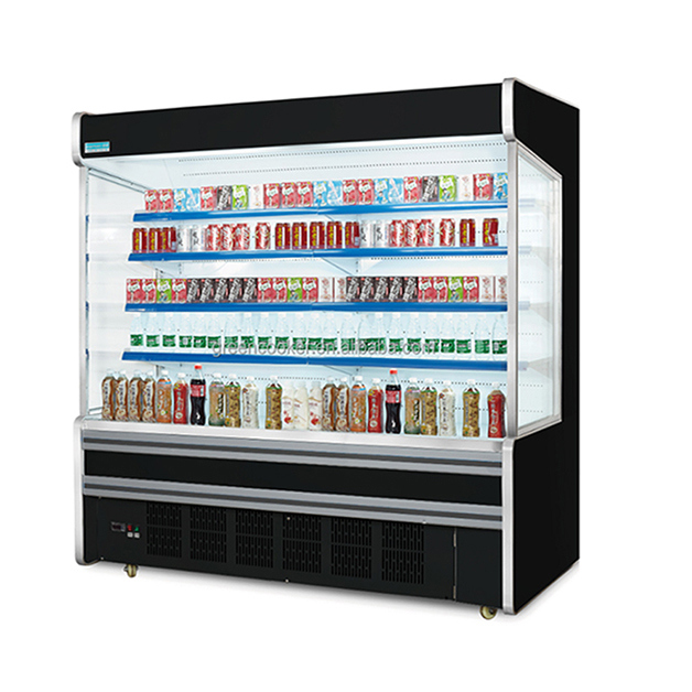 Süpermarket Ticari Dahili Kompresör Çoklu Raflı Açık Tip Dondurucu