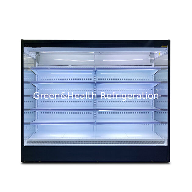 Supermarket/Store Right Angle Five Layer Shelf Fruit And Vegetable Open Refrigerated Freezer