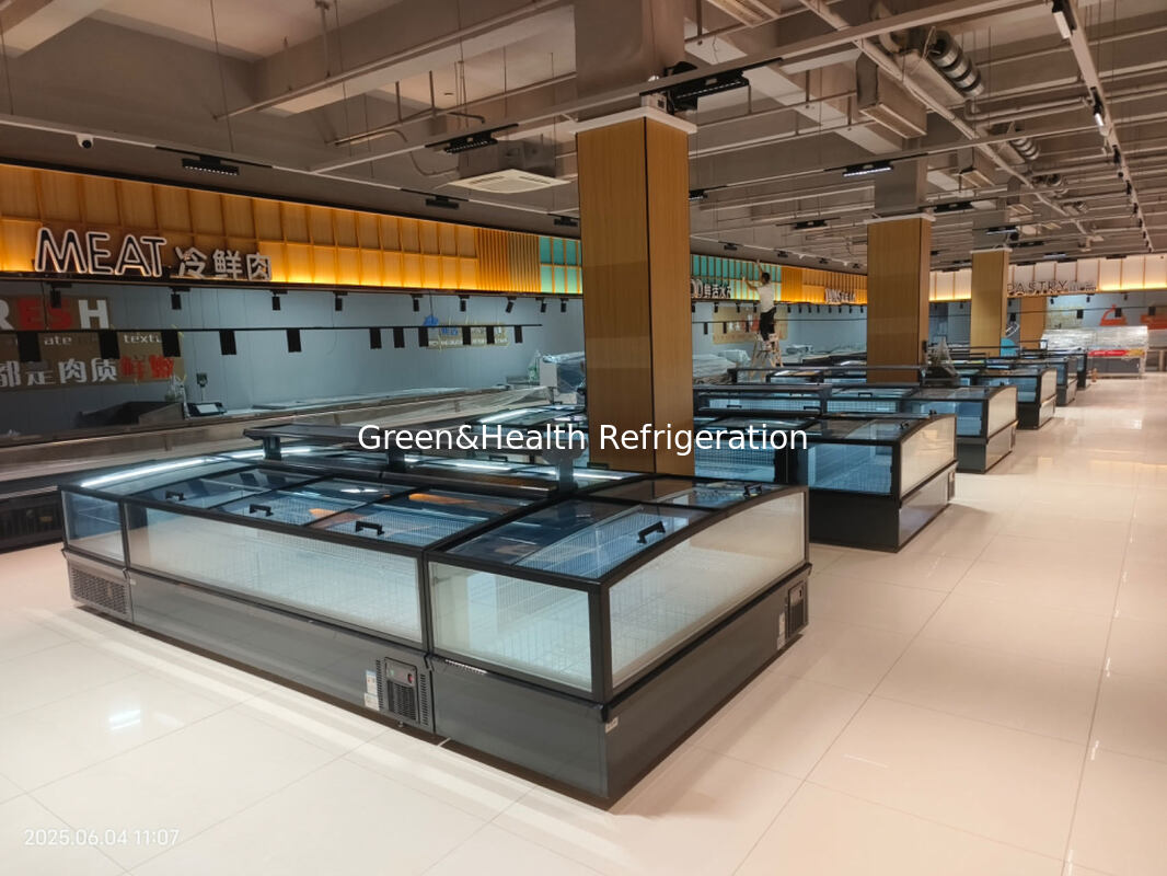 Supermarket Energy Saving Frozen Food Combined Commercial Display Freezer Chest Freezer With Automatic Defrost