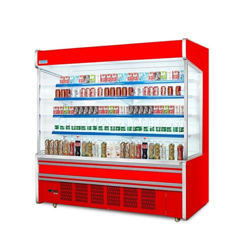 Ticari Açık Tip Görüntüleyici Dondurucu, Kompresör ve Paslanmaz Çelik Yapısı İçine Yapılmış 5 Katmanlı Rafa