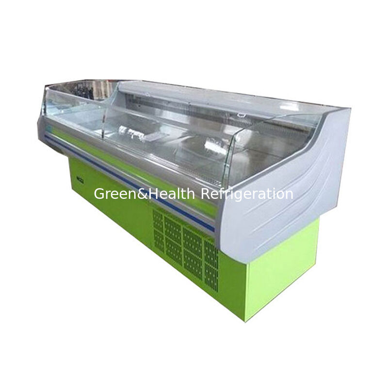 LED ışığı ve ticari kullanım için otomatik çözme ile paslanmaz çelik et ekran dondurucusu