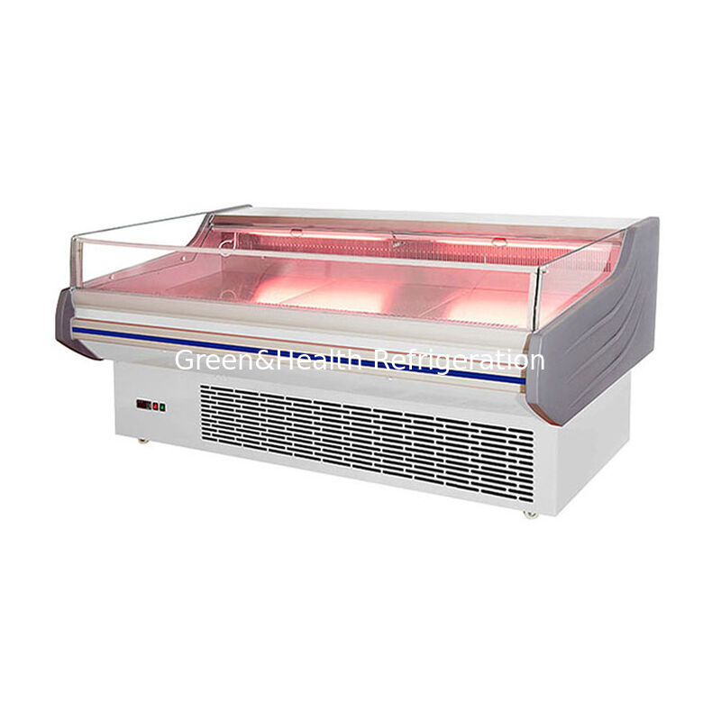 LED ışığı ve ticari kullanım için otomatik çözme ile paslanmaz çelik et ekran dondurucusu