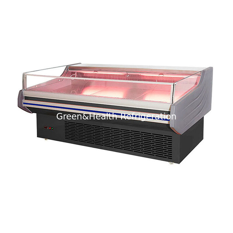 LED ışığı ve ticari kullanım için otomatik çözme ile paslanmaz çelik et ekran dondurucusu