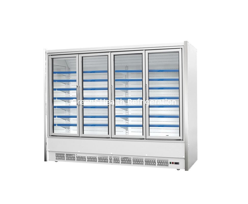 Açık vitrin chiller ekran çoklu güverte açık chiller
