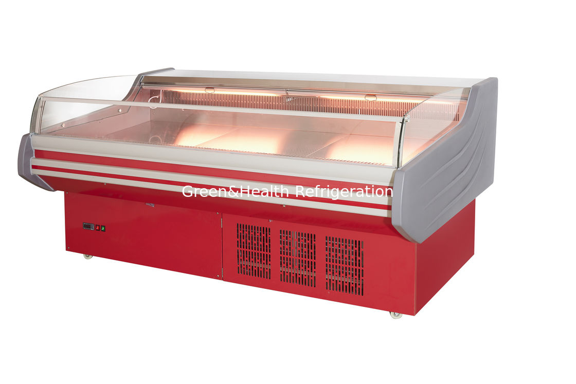 Büyük -2 ~ 8oC Mobil Taşınabilir Deli Et Ekranı Buzdolabı Açık Dondurucu