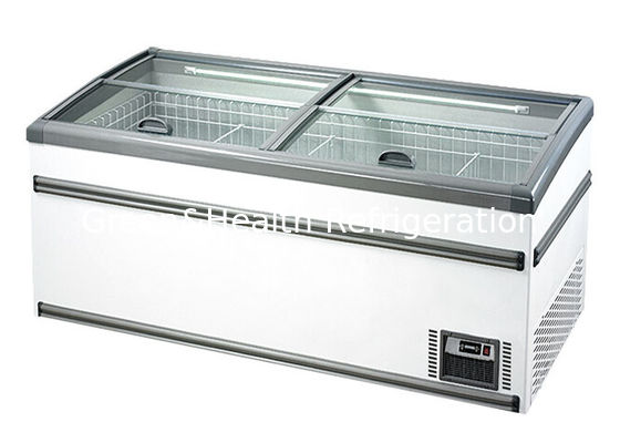 Süpermarket için 2.1M Beyaz Ada Dondurucu Et Sayaç Ekran Dondurucu