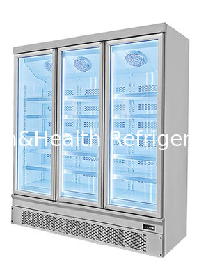 Mall Hotel için Enerji Tasarruflu Dik Süpermarket Gıda Teşhir Dondurucu Vitrin