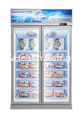 Süpermarket için Fan Soğutma Dondurulmuş Gıda Buzdolabı Teşhir Dondurucu