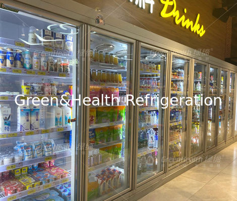 Şık Süpermarket Cam Kapı Ticari İçecek Buzdolabı Bira Soğutucu