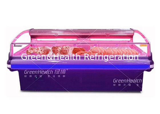 Kasap Dükkanı İçin Fan Soğutma Hipermarket Açık Et Teşhir Dondurucu