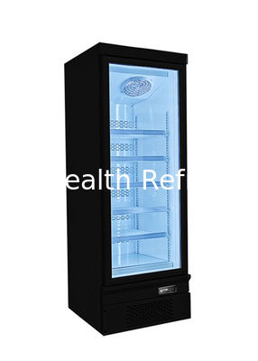 -18~-22 Restoran LED Aydınlatma için Cam Kapı Ticari Dik Derin Dondurucu