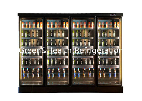 4 Cam Kapı Çok Katlı Buzdolabı Süt Depolama Soğutucu 2-8 Derece