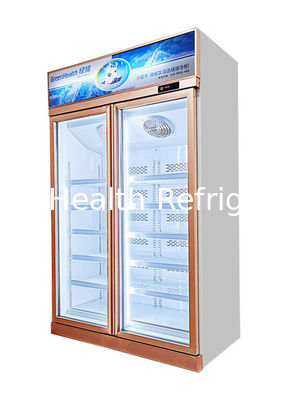 5 ayarlanabilir raflı Ticari Görünür Cam Kapılı Dondurucu