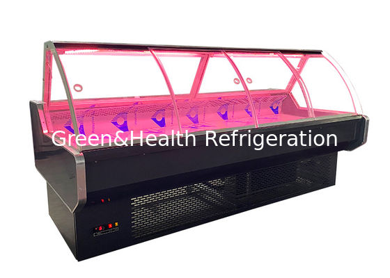 Cam Kapı 1045W ile Ticari Şarküteri Et Gıda balık teşhir buzdolabı