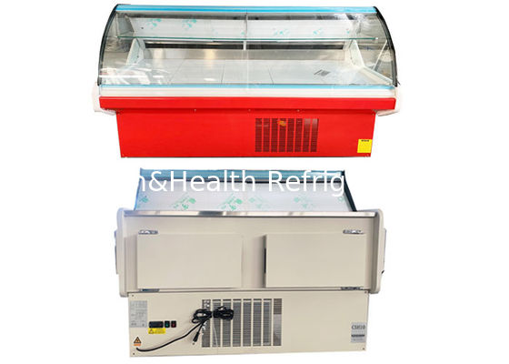 R404a 2M Deli Teşhir Dolabı Kavisli Cam Et Vitrini