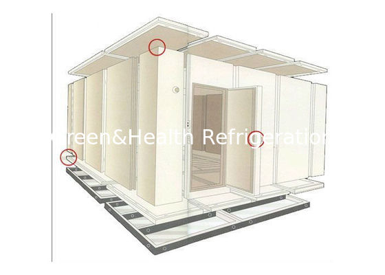 Depoda yürüyüş Soğuk depolama odası Deniz ürünleri Sığır eti Tavuk dondurucu PU yalıtım