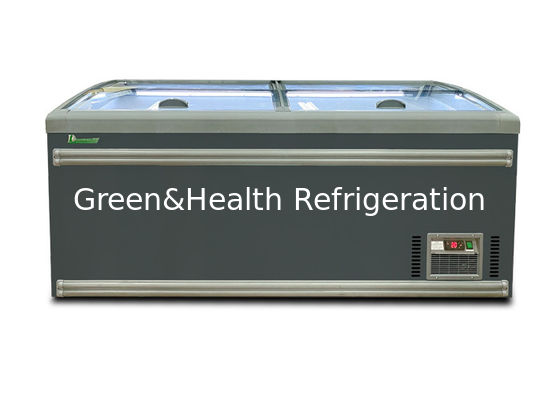 Lüks Sandık Derin Dondurucu Kavisli Cam Kaydırma Kapısı Üstte 1040L