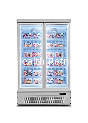 R134a Ticari süpermarket donanımı Alt Taşımalı Dikey Freeezer Heladeras