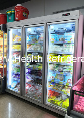 OEM Boyalı Çelik Ticari Buzdolabı Vitrine Dikey İçecek Soğutucu