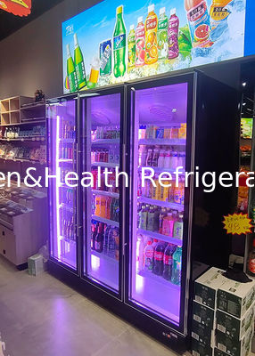 Ticari Dikey Bira Ekranı Soğutucu Çift Kapı İçkiler Buzdolabı