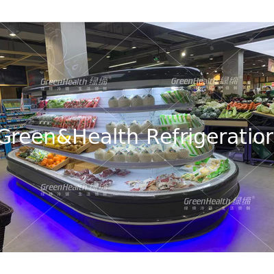 Custom Island ürün sergisi Yuvarlak Dolap Kabine Çok Katlı Açık Çiller