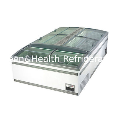 Beyaz Renkli Ticari Buzdolabı Süpermarket İçin Yan Kapılı Dondurucu