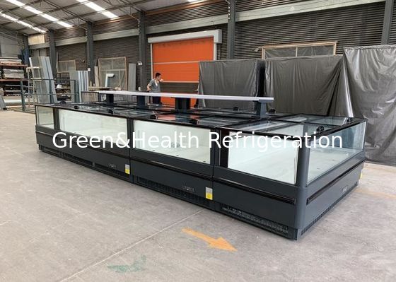 Dondurulmuş Gıda Tüketici Dolabı Plug-In Adası Dondurucu Süpermarket Plug-In Dondurucu