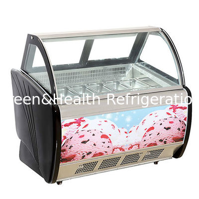 Market / Dükkan Ticari Çoklu Plakalı Dondurma Soğutmalı Teşhir Dondurucusu