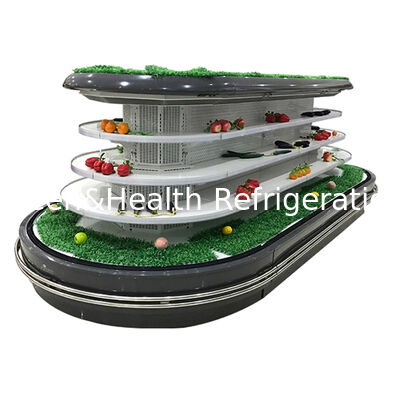 Otomatik Dondurma LED Işıklandırması ve Enerji tasarrufu ile ticari çok katlı açık soğutucu süpermarket ekranı için