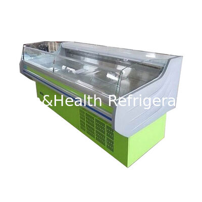 LED ışığı ve ticari kullanım için otomatik çözme ile paslanmaz çelik et ekran dondurucusu