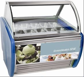 10 Tava Mavi Sert Dondurma Vitrin Dondurucu Özel Mağaza / AVM için