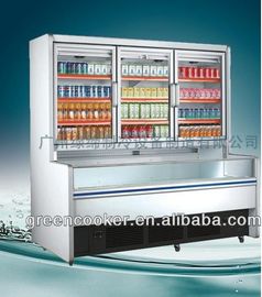 Süpermarket ekran dondurucu kombine dondurucu buzdolabı ekran