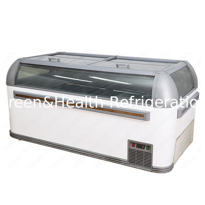 Boyama Çelik LED Aydınlatma R134a Ticari Derin Dondurucu