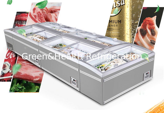 Kombine Ada Dolabı Süpermarket Cam Kapılı Derin Dondurucu