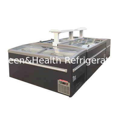 Dondurulmuş Gıdalar İçin Sürgülü Kapı Ticari Kombinasyon Ada Dondurucu