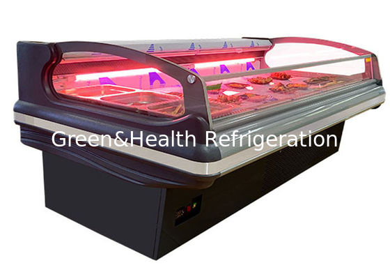 Özel Çok Amaçlı Fan Et Dondurucu Vitrin Gıda Açık Soğutucu Dahili Sistem